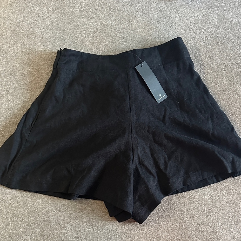 Lulu's Elegant Black High Waist Shorts - Picture 4 of 9